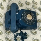 Antique Western Electric  at t Rotary Dial 500  Blue Desk  Phone 1950   s