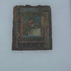 Danielle Desplan Signed Mixed Media Art  r As In Red  Framed Collage Vintage