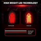 Metal Motorcycle Brake Tail Light For Harley Motorcycle Led Chrome Red Tombstone