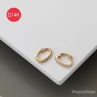 1 Piece 14k Solid Gold Bling Clasp Connector Pendant Charm Bail Jewelry Findings