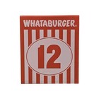Whataburger Collectible Restaurant Table Tent Order Number 12 Modern Glossy  New
