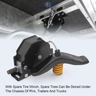 For 159056 Rv Spare Tire Winch Black Universal New
