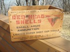 Rare Wards Red Head Wood Ammo Box Ammunition Vintage Crate 12 Ga