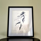 Nude Male Figure Drawing  Man Body In Dynamic Pose  Original Male Body Art