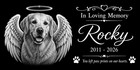 Personalized Pet Stone Memorial Grave Marker Granite Plaque Human Headstone Cat