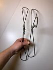 Antique Victorian Heavy Duty Galvanized Curved Clothes Hanger Hangers Metal Wire