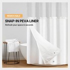 Plastic Snap In Shower Curtain Liner Replacement With Magnets Removable Liner