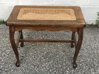 Antique French Provincial Caned Vanity Bench Piano Stool 23  W X 13 1 4  X 18  H