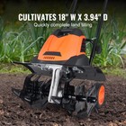 12 Amp Electric Tiller Corded Electric Tiller cultivator 18  W X 3 94  D