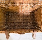 Woven Wicker Storage Basket Freestanding Rustic Farmhouse Home Decor 15 5 