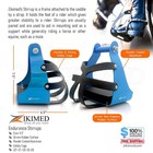 Endurance Stirrups Aluminium Blue Color Coated 5 5  With Leather Guard