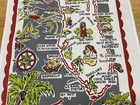 1950s Florida Souvenir Tea Towel  Great Condition  Vintage State Souvenir Item 