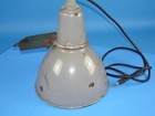 Vintage Benjamin Porcelain Enamel Industrial Lamp Gas Station Barn Light