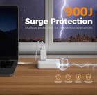 Flat Surge Protector Flat Extension Cord 5ft  With 4 Outlets 3 Usb C Port