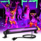 4 Pack Led Black Light Bar For Glow Party  Blacklight With Plug  switch