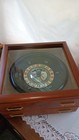 Vintage Tabletop Roulette Wheel In Wooden Cabinet Italy