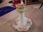 1898 China Company Vtg Porcelain Rose Floral 6  Hat Pin Holder Dish W  6 Pins