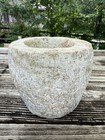 Antique Stone Mortar Bowl Old Hand Carved