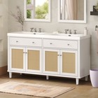 60   Bathroom Vanity With Double Sink With 2 Tip-out Trays   Flip-out Drawers