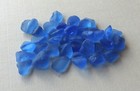 36 Pieces Cornflower Blue Beach Sea Glass For Jewelry mosaics  Smalls