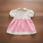 Vintage Mayfair Baby Girls Dress White pink Dots Pink Skirt Short Sleeves Sz 24m