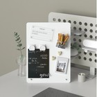 Magnetic Bulletin Board With Stand Double-sided Dry Erase Message Board Metal 