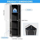 65  Brottar 4-tier Corner Display Cabinet Curio Showcase With Doors   Led Lights