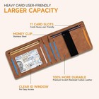 Men Slim Wallet Rfid Blocking Money Clip Bifold Minimalist Brown