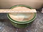 Vintage Pottery  Green Glaze Ceramic Pot Planter Bowl 8   x4    Gift Quality