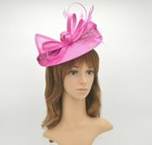 M813 fuschia kentucky Derby Church Wedding Easter Tea Party Sinamay Fascinator