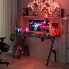 47 Inch Gaming Desk With Cup Holder  Ergonomic Computer Desk  Gamer Table