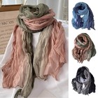Women Hijab Crinkle Long Scarf Muslim Turban Head Wrap Shawl Headscarf Stole Diy