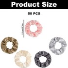 50pcs Velvet Hair Scrunchies  Solid Colors Scrunchy Hair Ties 5 Colors Silk