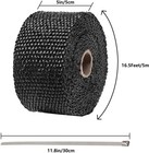2  X 16 Feet Exhaust Manifold Fiberglass Heat Wrap Thermal Wrap Tape And Stainle