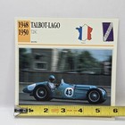 1948 1949 1950 Talbot-lago T26c Grand Prix Race Car Photo Spec Sheet Info Card