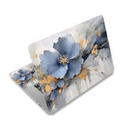 Laptop Skin Sticker Decal Cover For 11 6   12  13  13 3  14  Blue Silver Flower