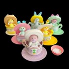 Vintage 90s Tomy Tea Bunnies Lot Of 6 With Plates And Cups