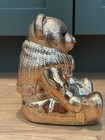 Ralph Lauren Money Box Silver Plated Coin Bank Polo Bear Vintage Rare