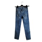Zara Jeans Size 0 High Waist Floral Embroidery Stripe Distressed Skinny 