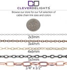 Cable Chain - 3x4mm Link - Antique Copper Color - 30 100 Feet - Bulk Craft Spool