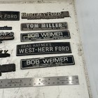 Lot Of 10 Vintage Plastic Car Dealership Advertising License Plate Toppers