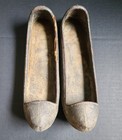 Pair Of Antique Korean Yuhye Leather Shoes W Metal Studs Joseon Dynasty Rare 