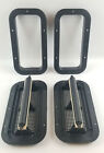 Black Molded Plastic Two-way Trailer   Rv Vent With Trim Ring - Pair