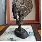 Rare Antique Bronze God Riding Hintha Bird Figure Burmese Sculpture Opium Weight