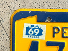 1969 1965 Pennsylvania License Plate     Original     Sharp Antique Vintage Car Tag