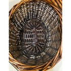 Wicker Basket Home Decor Os Dark Brown Woven Oval Gathering Basket Farmhouse