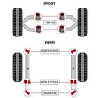 12 X Ford Ranger  98-11  Rear   Front Psb Polyurethane Bushing Kit