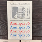 Us Scott   2216 - 2219 Ameripex 86 Presidents Set Of 4 Mini Sheets 22 Cent Mnh