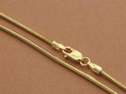 Solid 14k Gold Snake Necklace 3 Widths To Choose From   real 14k Gold Chains  
