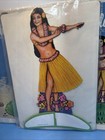 3 Vtg 1979 Hula Girl Hawaiian Luau Tiki Bar Party Die Cut  Honeycomb Decoration